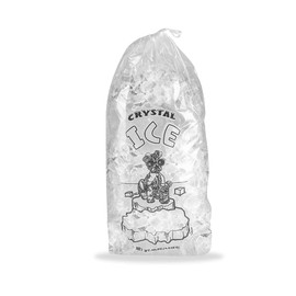 APQ Pack of 250 Drawstring Ice Bags 14.5 x 24. Pure Ice Printed Bags 14 1/2 x 24. Thickness 2 mil. Thickness 20 lbs. BPA Free Food Grade Safe Metallocene Ice Bags.
