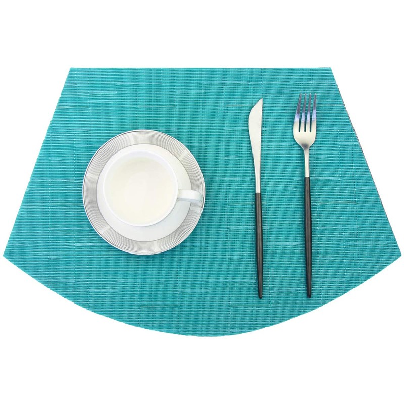 PIGCHCY Wedge Shaped Placemats Set of 6 with Centerpiece Round