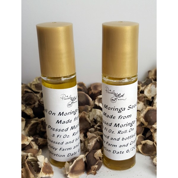 Moringa Oliefera Seed Oil Roll On (2 Roll On) - ALL NATURAL - Made in the USA, Fresh on Demand