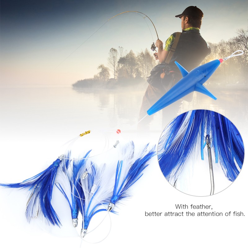 Schwertfisch Feather Tuna Artificial Fishing Lure Tease Accessories for Large