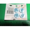 (6) La MODE 7/8" BLUE PLASTIC 2-HOLE BUTTONS 3-CARD LOT-O1