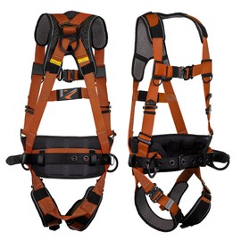 Malta Dynamics Warthog Comfort MAXX Construction Harness with Removable Belt, Side D-Rings and Thick Padding, OSHA/ANSI Compliant, XXLarge