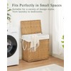 SETVSON Laundry Hamper with Lid Wicker Laundry Basket 112 L