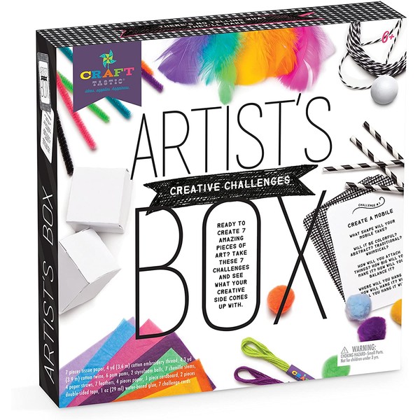 Craft-tastic – Artist's Box – Arts and Crafts STEAM Kit Includes 7 Creative Challenges