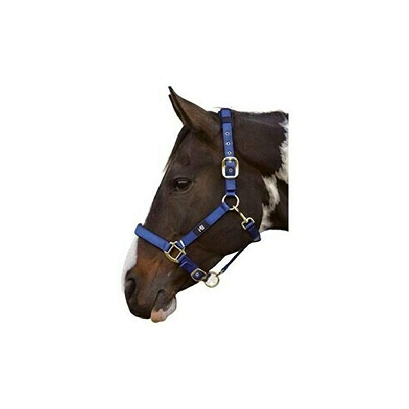 Hy Deluxe Padded Head Collar: Navy: cob