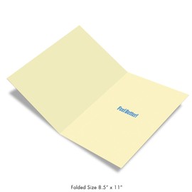 NobleWorks - Jumbo Get Well Greeting Card (8.5 x 11 Inch) - Beautiful Feel Better Soon, Group Notecard - Big Get Well From Us J3897GWG