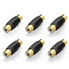 VCE 6-Pack Gold Plated RCA Female to RCA Female Coupler,Compatible