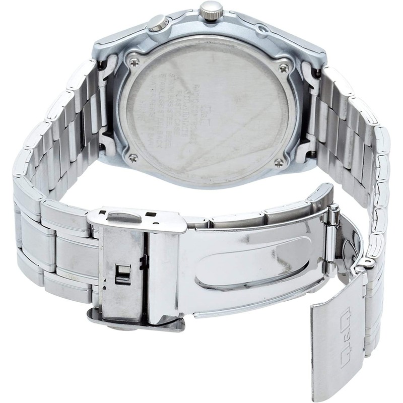 [シチズン Q&Q] 腕時計 アナログ 電波 ソーラー 防水 日付 メタルバンド HG08-202