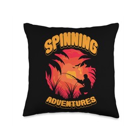 Angler, Fischer, Angel Fish Fish Outifts And Gifts Angel, Angler Fisherman Outfit Bass Fishing Throw Pillow, 16x16, Multicolor