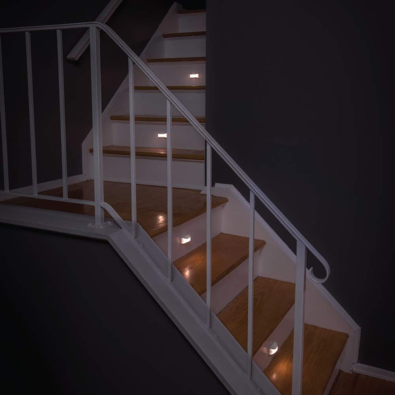Mr. Beams MB500-WHT-02-00 LED Stair Light, 2-Pack, White, 2 Count