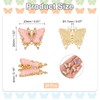 sourcing map 20 Pcs Mini Butterfly Charm, Metal Gold Plated