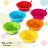 PLASKIDY Kids Cereal Bowls with Straws - Set of 6