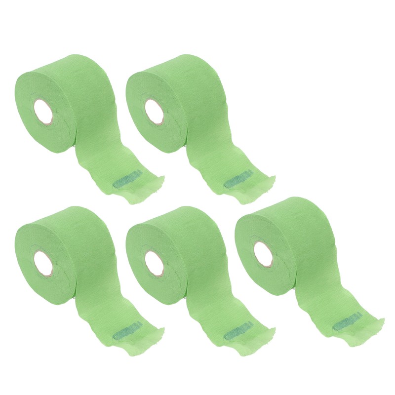 5 Rolls Disposable Barber Paper Neck Strips Self Adhesive Hairdressing