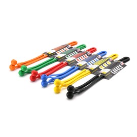 BluBird Rapid Tie Adjustable Strap, 15" Expandable Heavy Duty Indoor Outdoor Ball Ties Cord (UV Resistant, No Recoil Like Bungee Cord, Made in USA) - Orange - 2pk