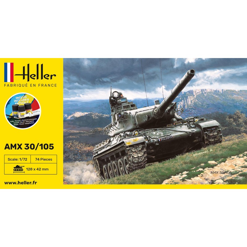 Heller 56899 AMX 30/105 Model Kit, Grey