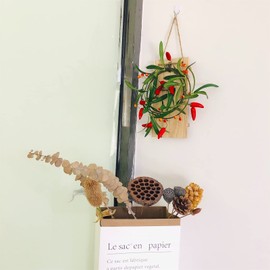 Artificial Chili Hanging Vines Plant Garland Artificial Berries Pepper Rattan for Home Garden Wedding Party Decor (X-Chili Vine, 1 Pack)