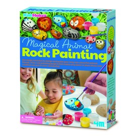 4M 404756 KidzMaker Paint Your Own Garden Rock, Multi Colour