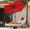 FLAME&SHADE 9ft Patio Umbrella Outdoor - Table Umbrella with Push