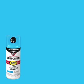 Rust-Oleum 376907 Stops Rust Custom Spray 5-in-1 Spray Paint, 12 oz, Gloss Maui Blue