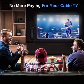 TV Antenna Indoor 1200 Miles Range,Antennas for Smart TV with 360° Receptions Signal Booster-Digital TV Antenna