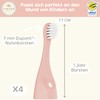 Yubabo Stück Aufsteckbürsten, Kopf für elektrische Zahnbürste für YubaBrush, 4er-Pack