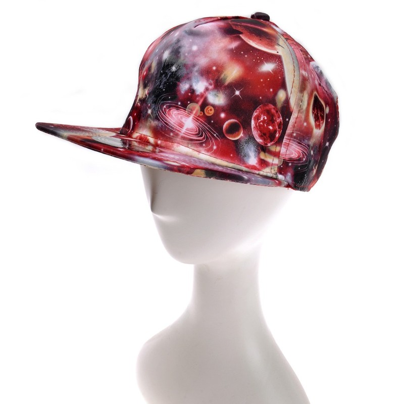 ZLYC New Starry Galaxy Sky Neon Pattern Flatbill Snapback Adjust