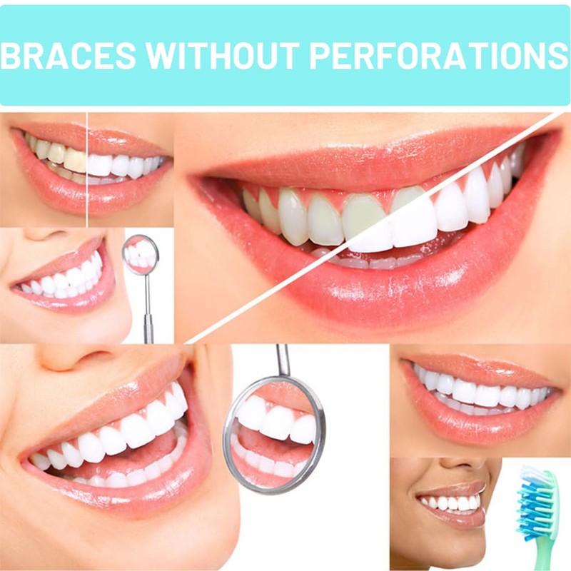 2 Pairs of Whitening Dentures, Fake Teeth, False Artificial Temporary