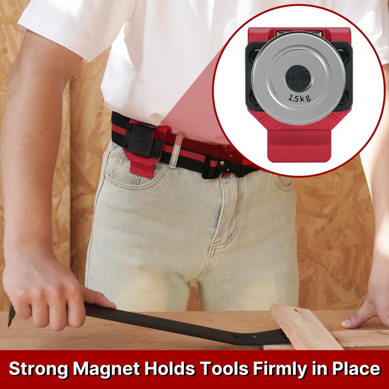 MELOTOUGH Magnetic Tool Holder, N48 Strong Magnetic Belt Clip for