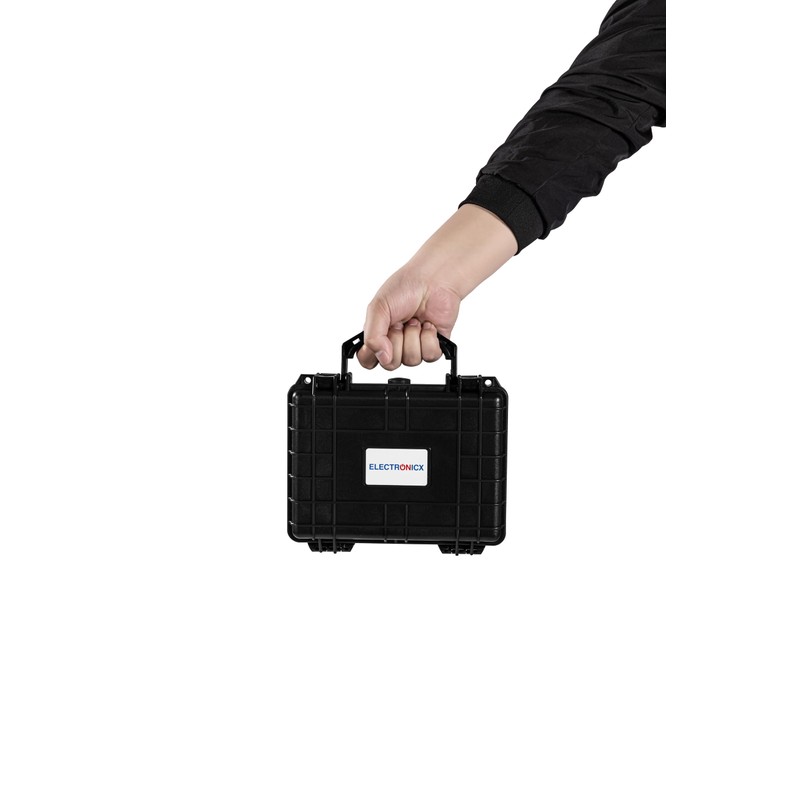 Electronicx Outdoor Black Lattice Foam Photo Bag - Modern, black