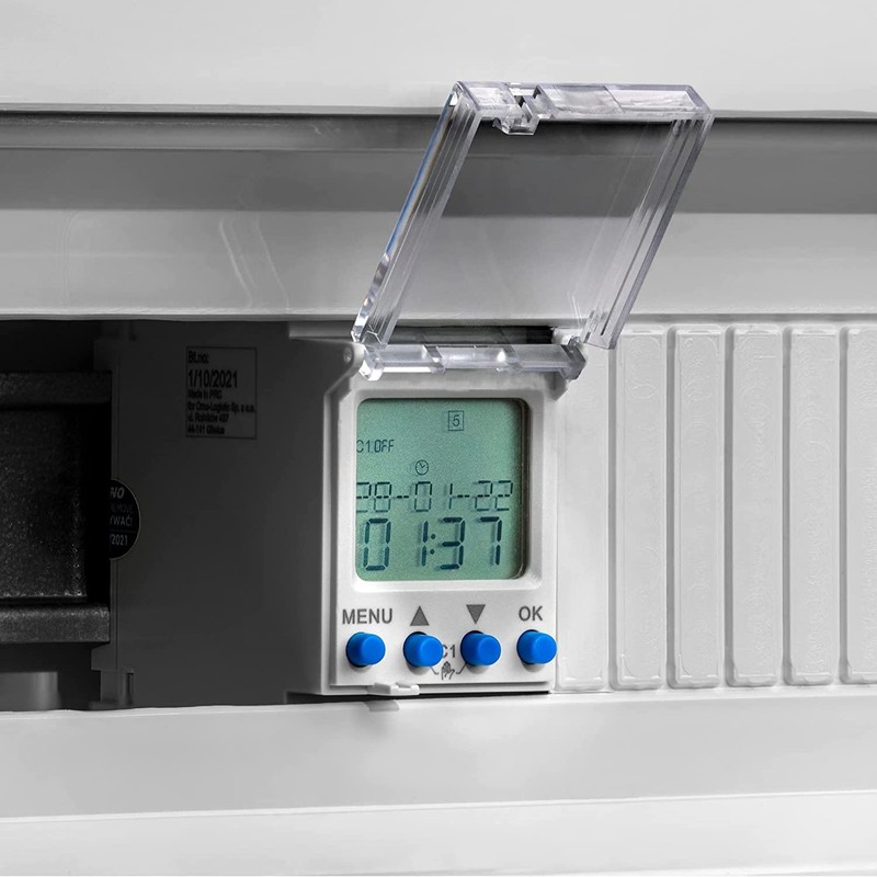 TH-35 LCD Digital Timer, DIN Rail, 1 Channel, 52 Programmes