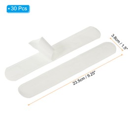 PATIKIL 9 Inch Golf Hat Sweat Lining Pack of 30 Disposable Hat Sweat Catcher Cover Cap Absorbent Sweat Pad for Sun Hat Golf/Baseball/Tennis Hats White