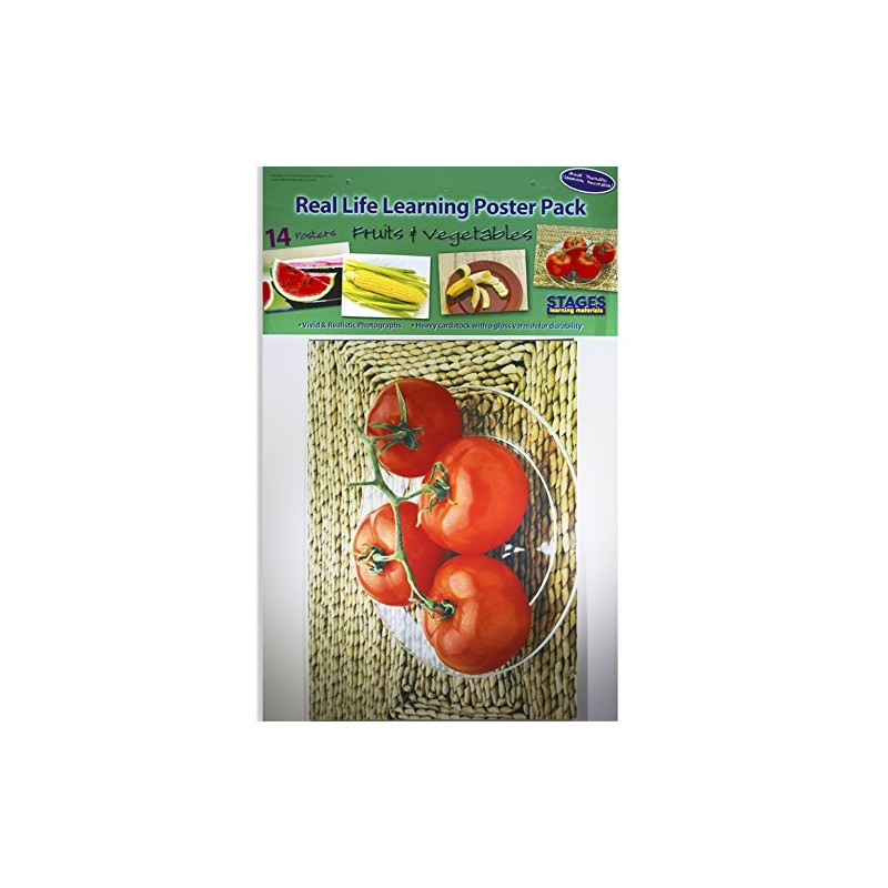 Fruits & Vegetables Posters Real Photo Classroom Decorations for Preschool