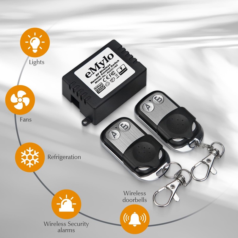 eMylo Smart Remote Control Switch RF Wireless Relay Module Home