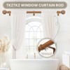 TKZTKZ Wood Curtain Rods for Windows 32 to 45:Boho Wooden