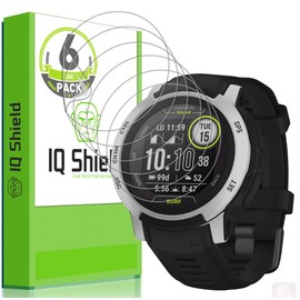 IQShield Screen Protector Compatible with Garmin Instinct® 2X Solar (6-Pack) Anti-Bubble Clear TPU Film