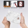 White Gray Marble Light Switch Plate Cover Triple Toggle 3