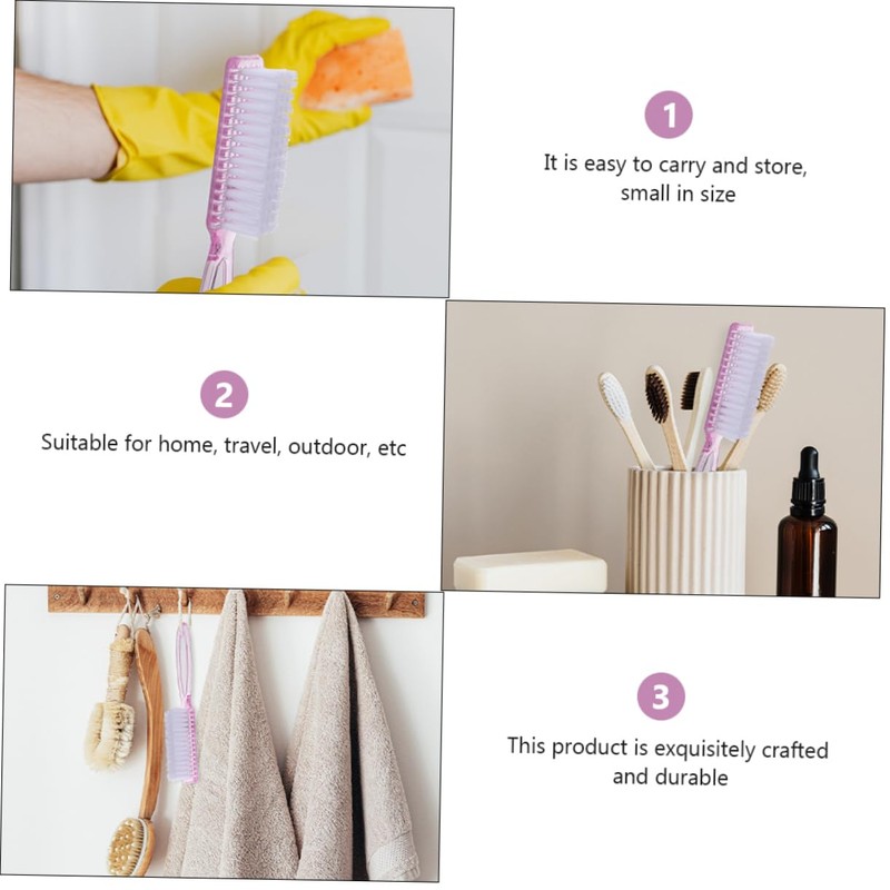 BIUDECO Versatile 6pcs Nail Dust Brush Set Fingernail Brush for