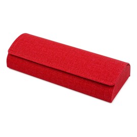 テーシーケース メガネケース おしゃれ セミハード ケース マグネット式 アルミ ポリウレタン レッド 薄型 HY-8061-3