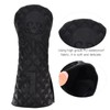 PU Leather Golf Wood Head Covers Waterproof Golf Skull Pattern