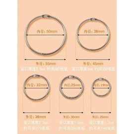 Binder Rings Metal Book Binder Ring Flash Card Rings 30mm Loose Leaf Binder Rings Flashcard Rings Binding Rings for Keychains Book Office School Home Index Cards Notebook