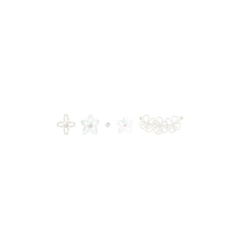 Crocs White Pearl Beads, Pack of 5