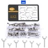 Gueenky 62Pcs Butterfly Wing Screws, M4 M5 M6 Wingnuts Butterfly