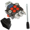 TINVHY 2 Spool Adjustable Hydraulic Directional Joystick Control Valve Monoblock