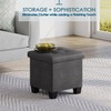 Storage Ottoman Cube with Storage Bin, 15-In Square Ottoman with