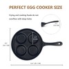 4-Cup Cast Iron Fried Egg Pan 9.5” Pancake Pan Burger