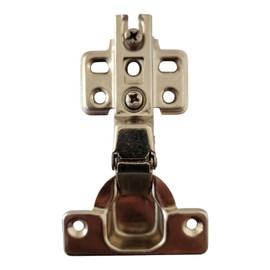 Cabinet Hinge, 35mm, 95 Degree, Half Overlay, Zinc Plated with Cruciform Mounting Plate