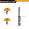 HARFINGTON TT25 Security Torx Head Screwdriver Bit 2" (50mm) Long