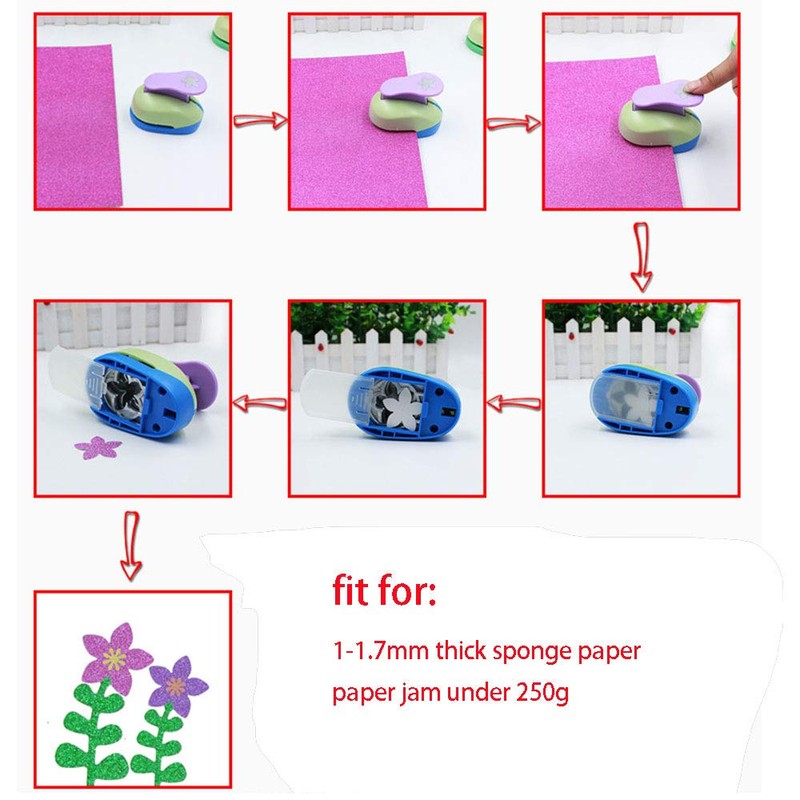 Four-Leaf Clover, Colourful Paper Shaper Punch, 10 Patterns Optional for