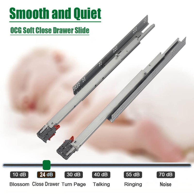 Under Mount Drawer Slides 15 inch (1 Pair), Full Extension