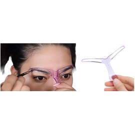 Augenbrauen Schablone für Anfänger, Wiederverwendbar DIY-Augenbrauen Stempel für 3 Minuten Make-up (LILA)